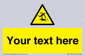 Custom warning thin ice